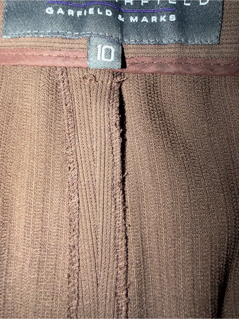3 PC Women's Brown Tailored Blazer, Skirt and pants Set - Picture 5 of 6